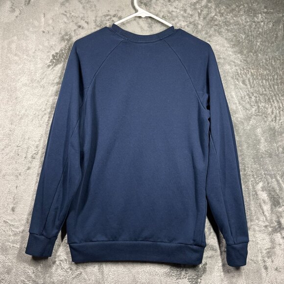 Columbia Mens Sweater X-Small Navy Blue Graphic Sweatshirt Cotton Blend - Picture 6 of 7